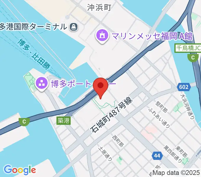 ボトムズアップギターズ 福岡サンパレス店の地図