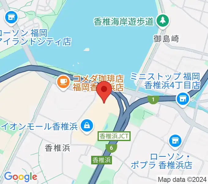 ヨシダ楽器イオン香椎浜店の地図