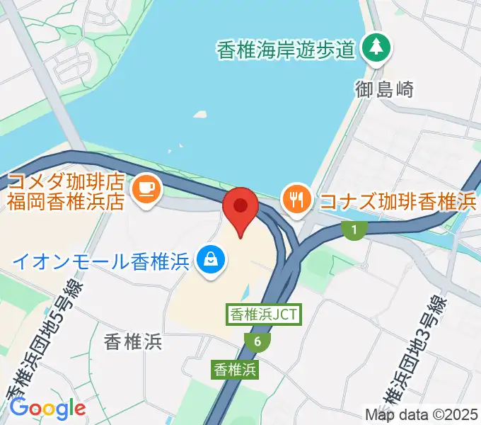 ヨシダ楽器イオン香椎浜店の地図