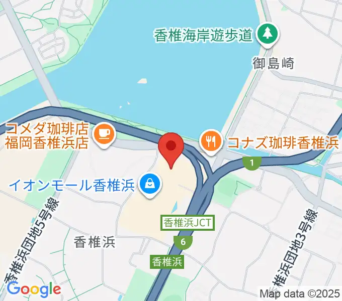 ヨシダ楽器イオン香椎浜店の地図