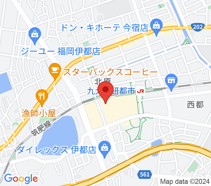 ヨシダ楽器イオン福岡伊都店の場所