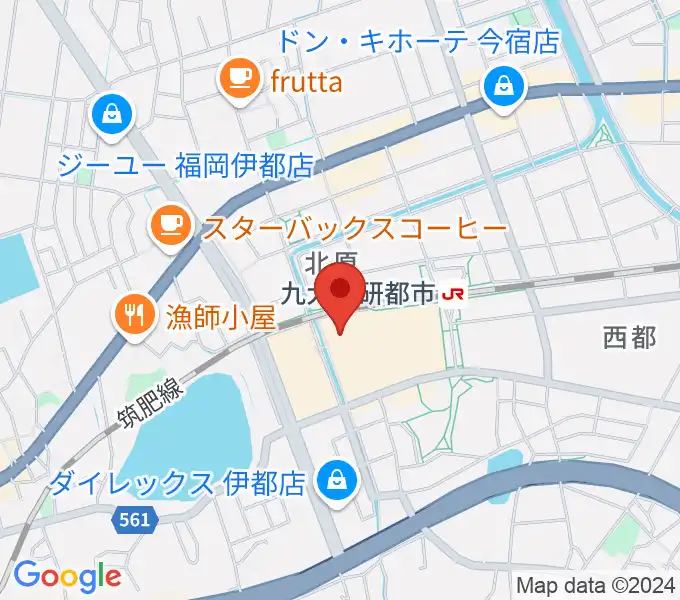 ヨシダ楽器イオン福岡伊都店の地図