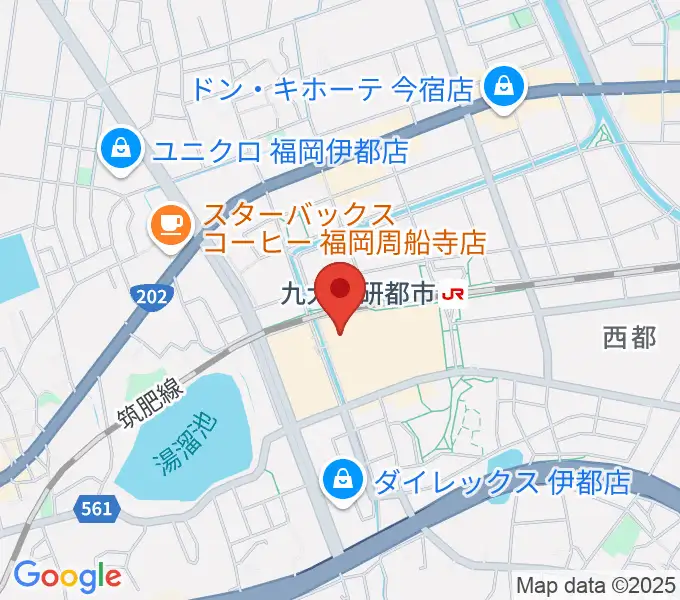 ヨシダ楽器イオン福岡伊都店の地図