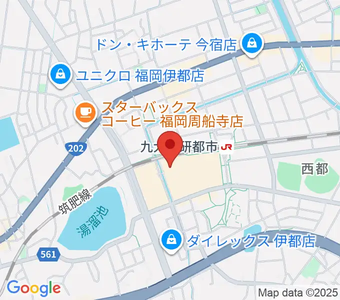 ヨシダ楽器イオン福岡伊都店の地図