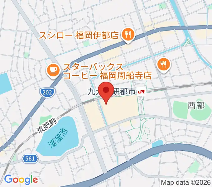 ヨシダ楽器イオン福岡伊都店の地図