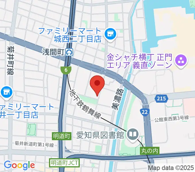 大正琴のナルダン楽器の地図