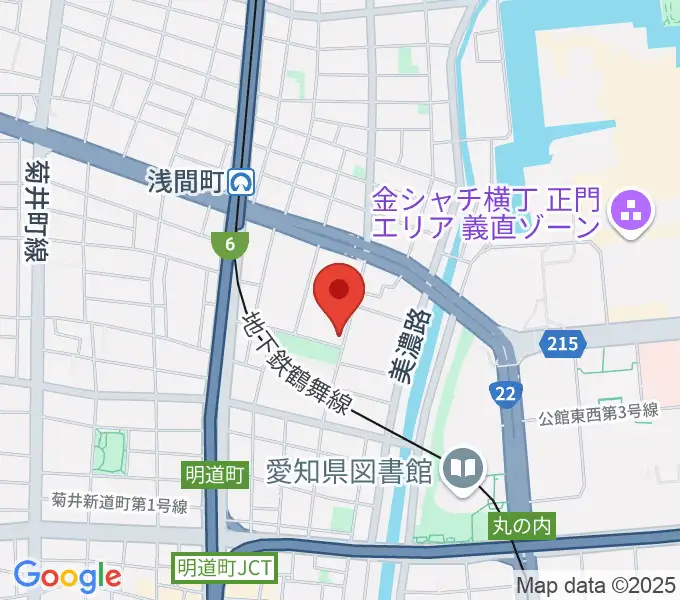 大正琴のナルダン楽器の地図