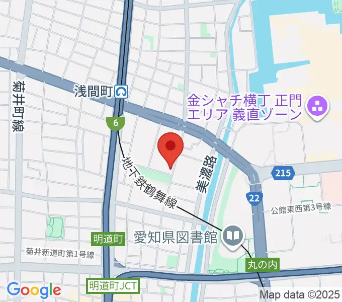 大正琴のナルダン楽器の地図