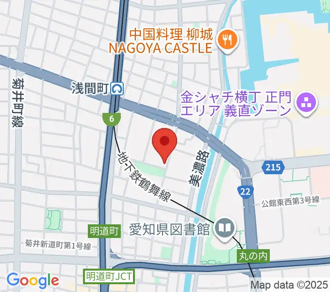 大正琴のナルダン楽器の地図