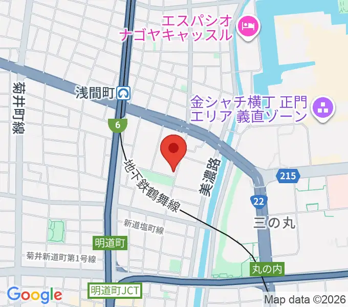 大正琴のナルダン楽器の地図