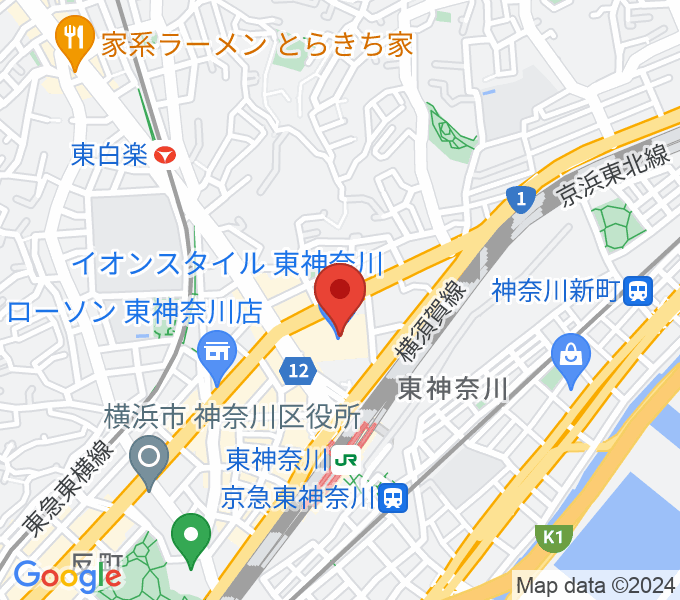 イオン東神奈川センター ヤマハミュージックの場所