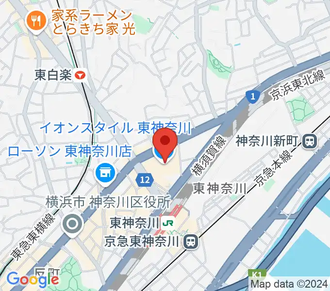 イオン東神奈川センター ヤマハミュージックの地図