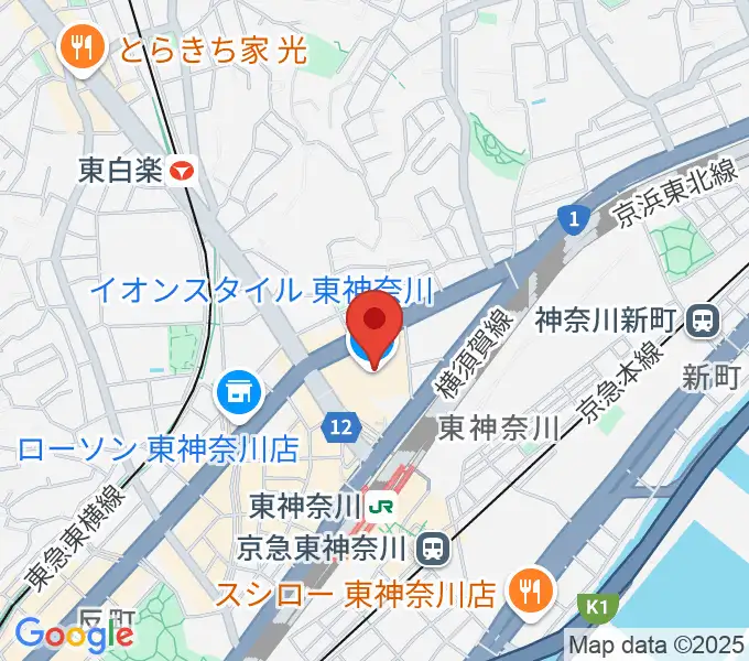 イオン東神奈川センター ヤマハミュージックの地図