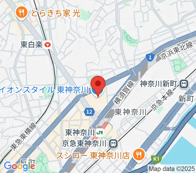 イオン東神奈川センター ヤマハミュージックの地図