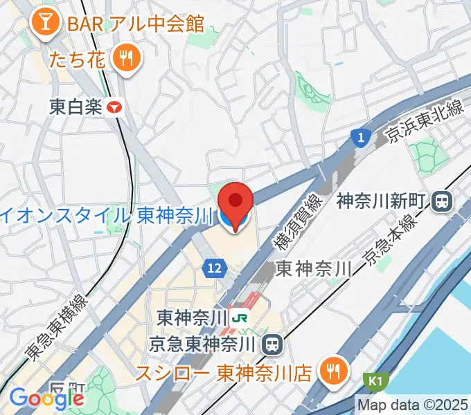 イオン東神奈川センター ヤマハミュージックの地図