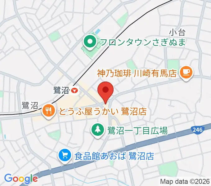 ミュージックスクール鷺沼 ヤマハミュージックの地図