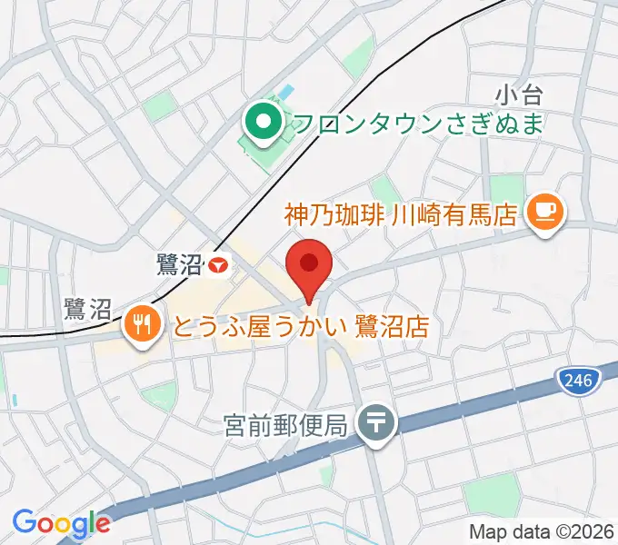 ミュージックスクール鷺沼 ヤマハミュージックの地図