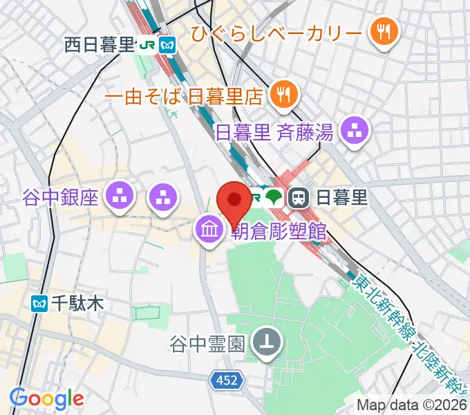 しらゆきピアノ教室の地図