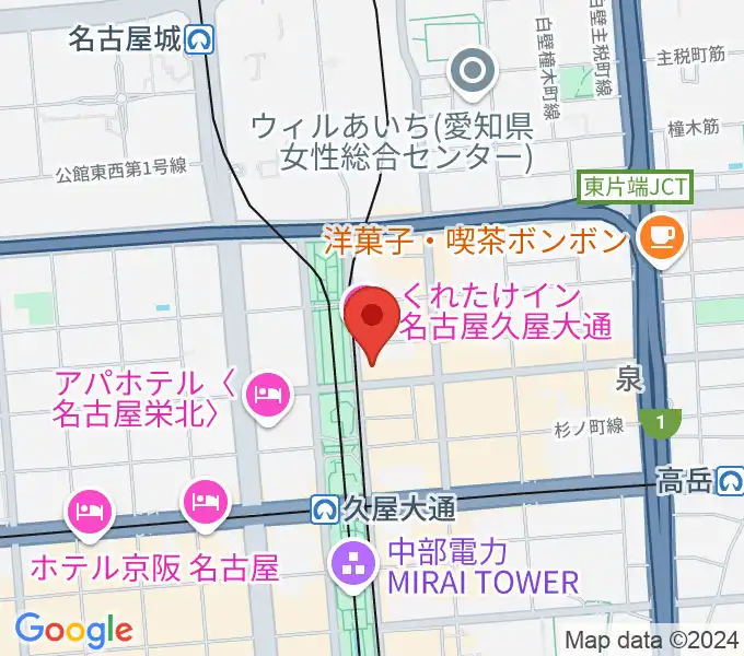 ポエポエ名古屋の地図