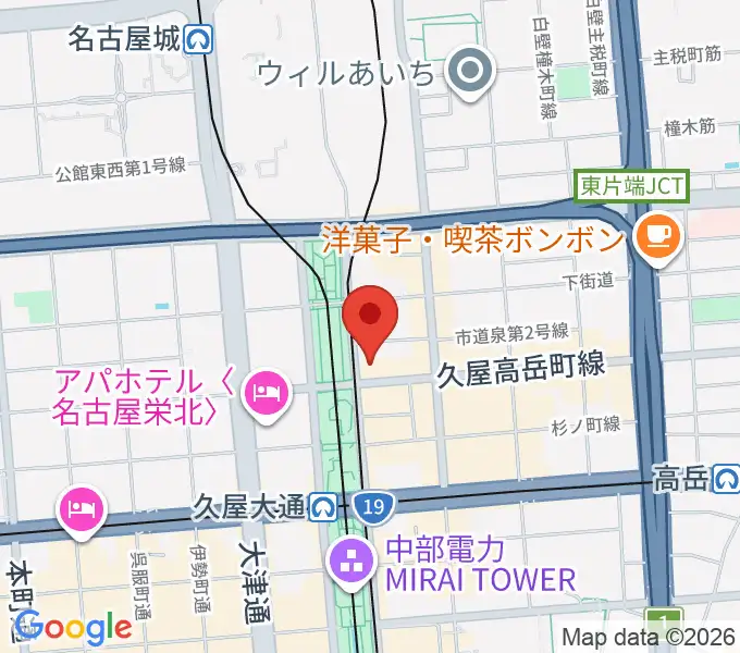ポエポエ名古屋の地図