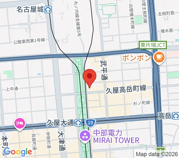 ポエポエ名古屋の地図