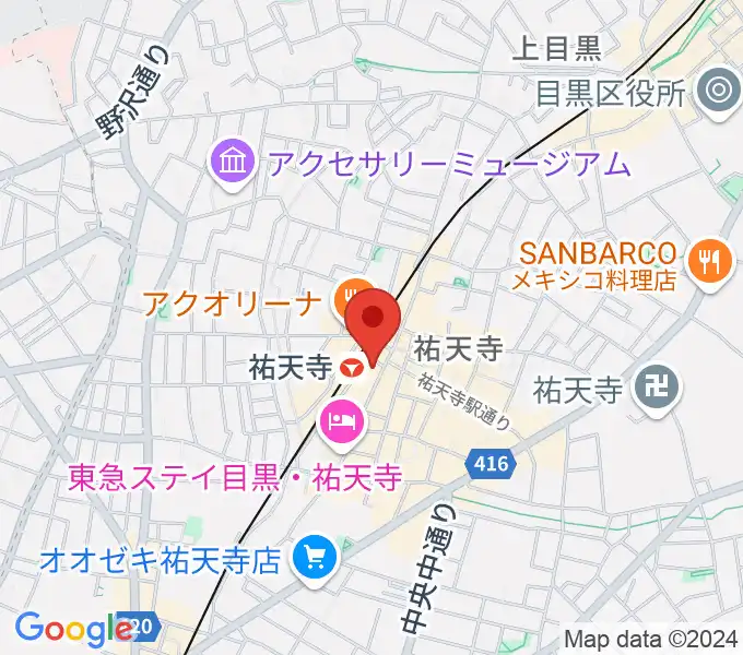 ポエポエ東京の地図