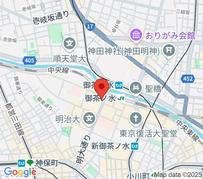 ギタープラネット エレキ本館の地図