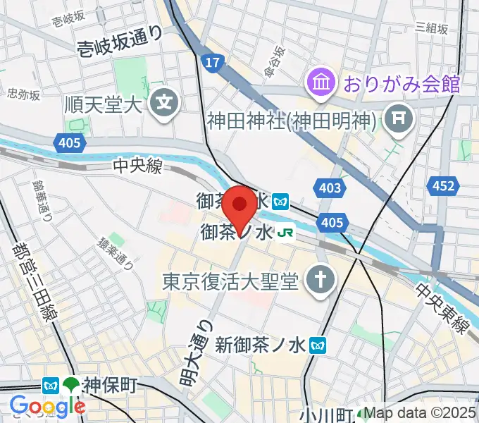 ギタープラネット エレキ本館の地図