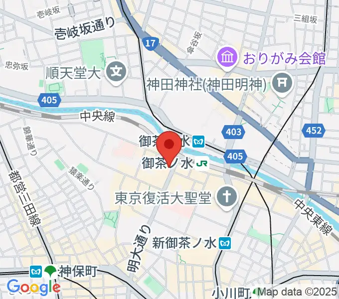 ギタープラネット・アコースティック＆ウクレレ館の地図