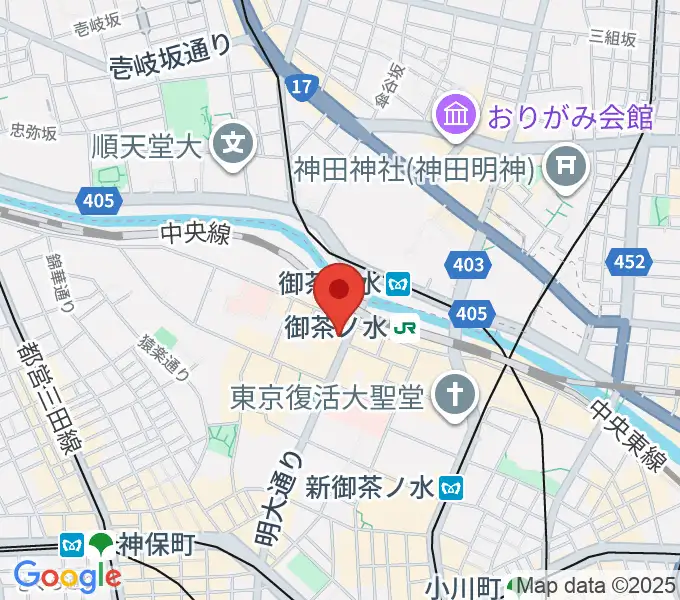ギタープラネット・アコースティック＆ウクレレ館の地図