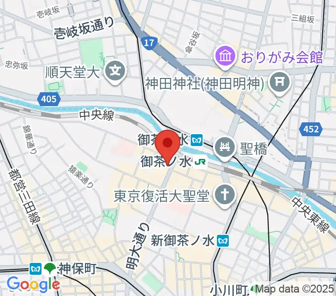 ギタープラネット・アコースティック＆ウクレレ館の地図