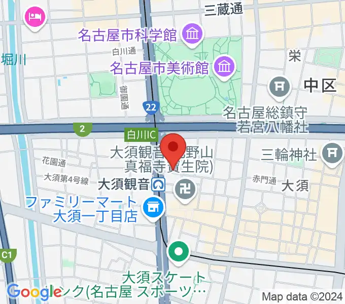 ギター＆ベーステックGRACIASの地図