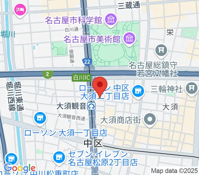 ギター＆ベーステックGRACIASの地図
