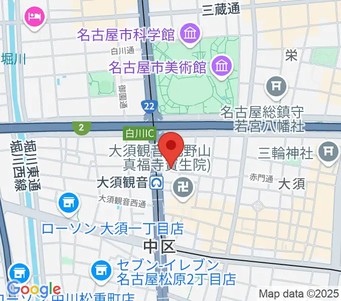 ギター＆ベーステックGRACIASの地図