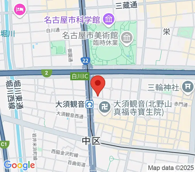ギター＆ベーステックGRACIASの地図