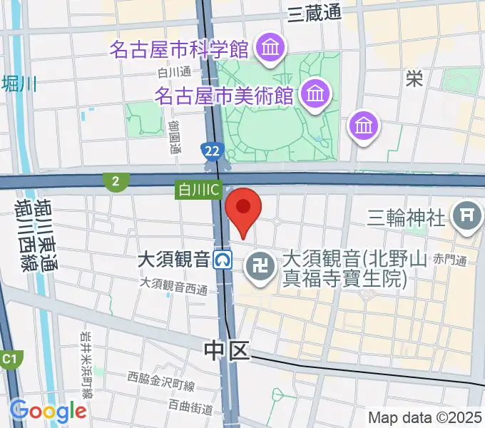 ギター＆ベーステックGRACIASの地図