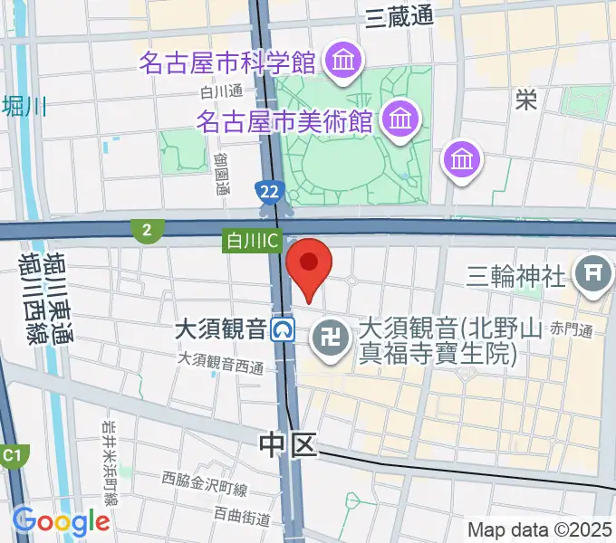 ギター&ベーステックGRACIASの地図