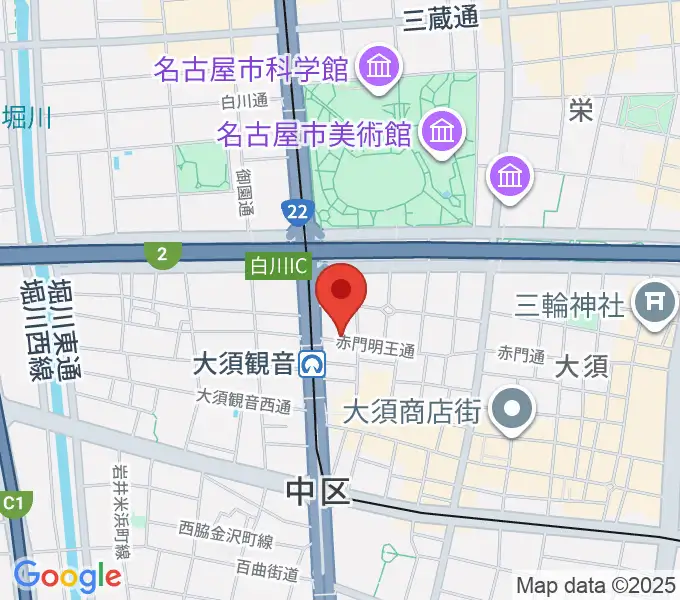 ギター＆ベーステックGRACIASの地図