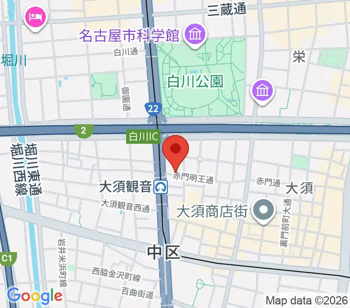 ギター＆ベーステックGRACIASの地図