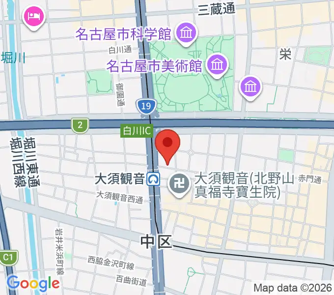 ギター&ベーステックGRACIASの地図