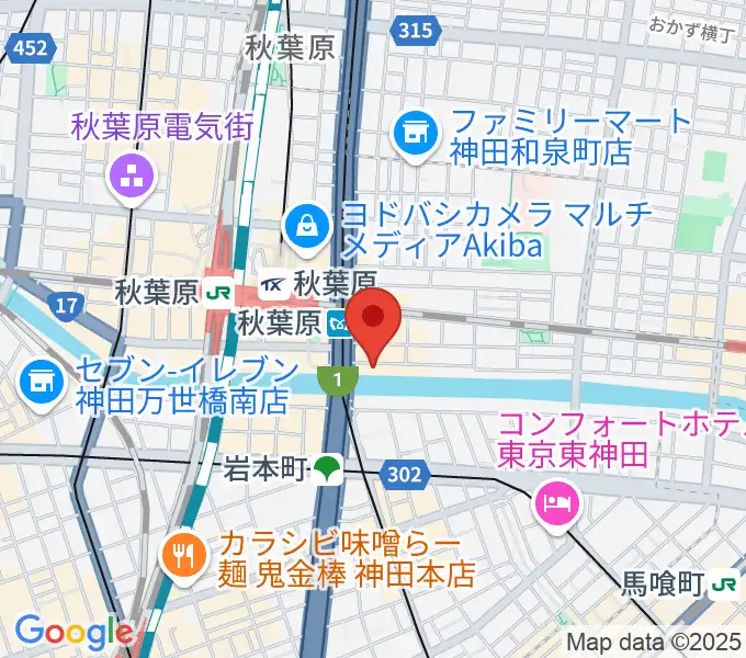 ドラムステーション・リボレ秋葉原の地図