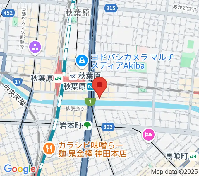 ドラムステーション・リボレ秋葉原の地図
