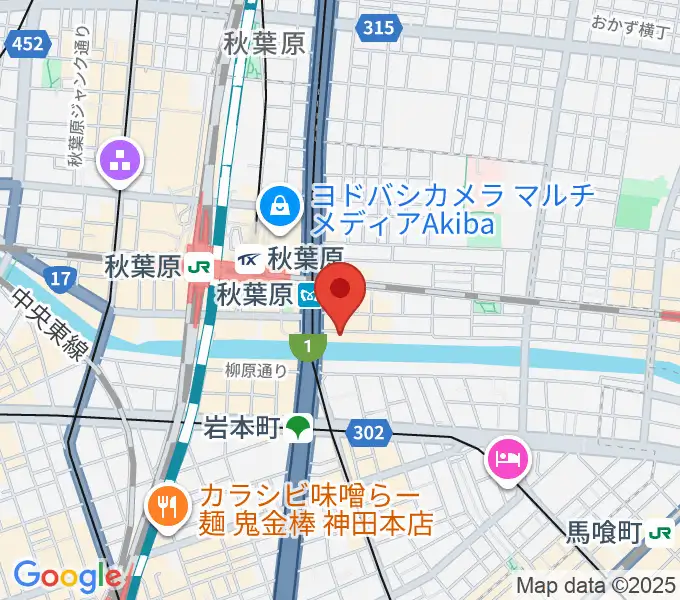 ドラムステーション・リボレ秋葉原の地図