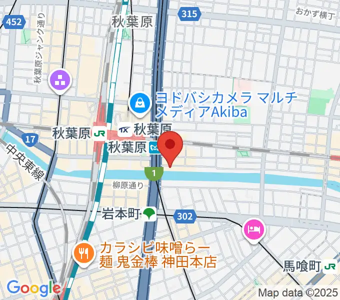 ドラムステーション・リボレ秋葉原の地図