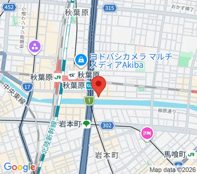 ドラムステーション・リボレ秋葉原の地図