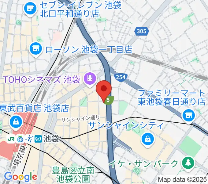 フジゲンカスタムハウス池袋の地図