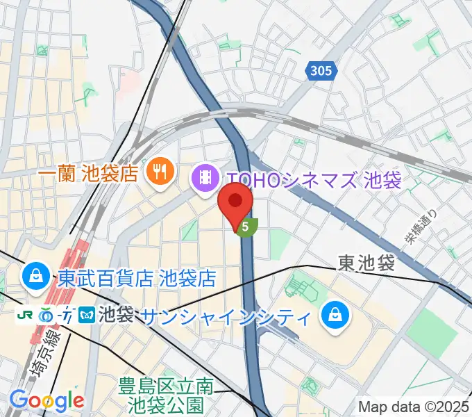 フジゲンカスタムハウス池袋の地図