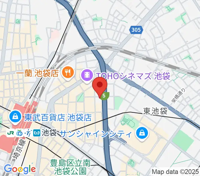 フジゲンカスタムハウス池袋の地図