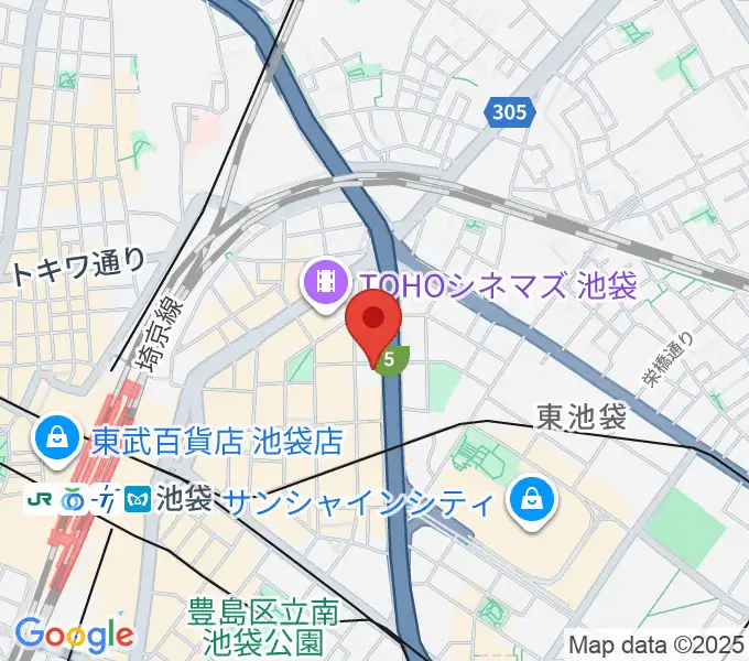 フジゲンカスタムハウス池袋の地図