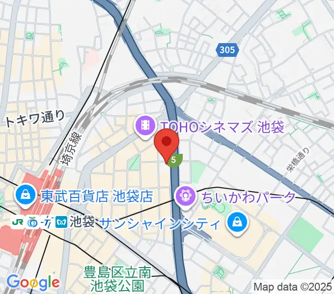 フジゲンカスタムハウス池袋の地図